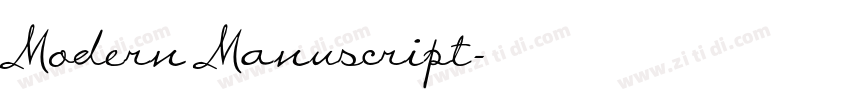 Modern Manuscript字体转换